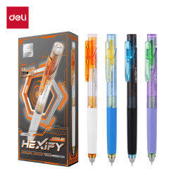 Гелевая ручка DELI Hexify, Twin-ball ST, Black