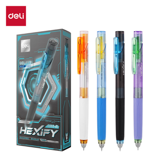 Гелевая ручка DELI G363-BL, Blue, Twin-ball ST