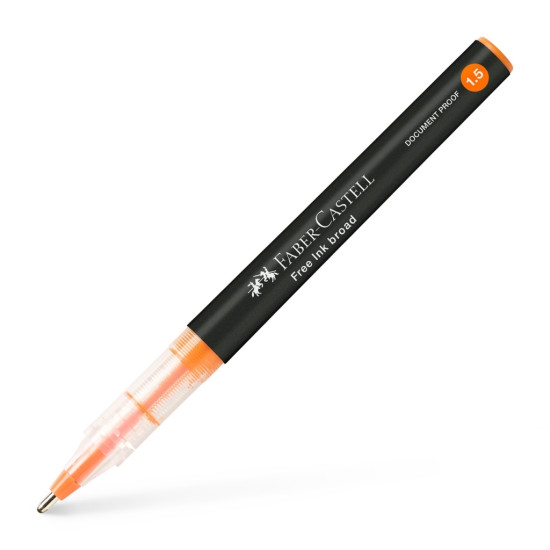 Tintes pildspalva Faber-Castell B, 1.5mm, arhīvdroša, oranža