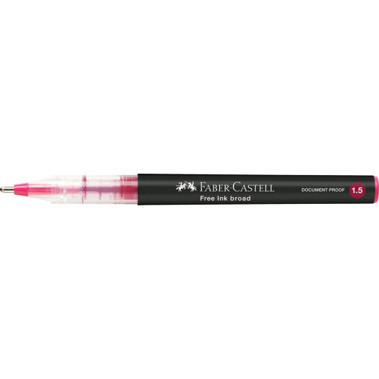 Tintes pildspalva Faber-Castell B 1.5 mm, arhīvdroša, tumši rozā