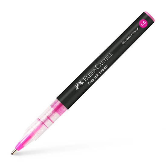 Tintes pildspalva Faber-Castell B, 1.5mm, arhīvdroša, rozā