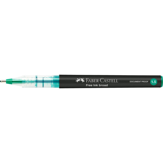 Tintes pildspalva Faber-Castell B, 1.5mm, arhīvdroša, zaļa