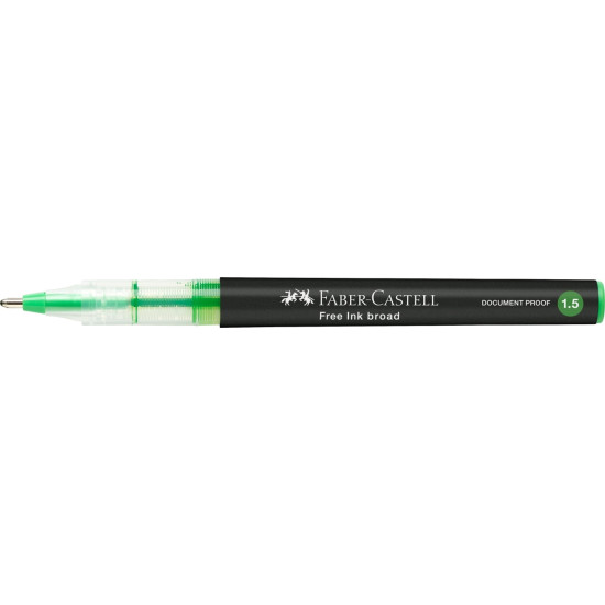 Tintes pildspalva Faber-Castell B, 1.5mm, arhīvdroša, gaiši zaļa