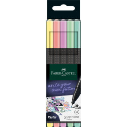 Ручки Faber-Castell Grip Finepen 04мм пастель 5шт