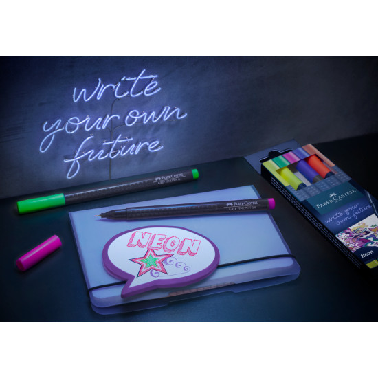 Ручки Faber-Castell Finepen Grip 04мм 5шт неоновые