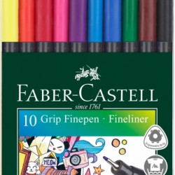 Ручки Faber-Castell Finepen Grip 04мм 10шт
