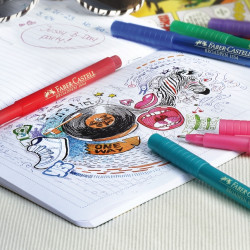 Tintes pildspalva Faber-Castell Broadpen 1554, 0.8mm, sarkana
