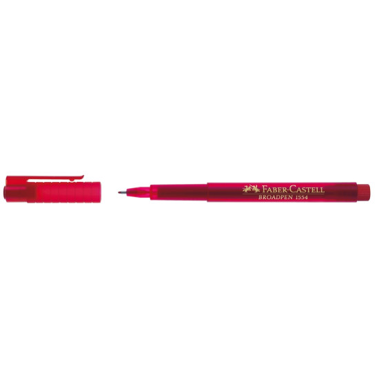 Tintes pildspalva Faber-Castell Broadpen 1554, 0.8mm, sarkana