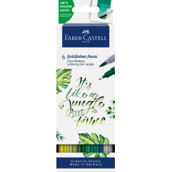 Маркеры Faber-Castell Goldfaber Aqua Dual 6 цветов Jungle
