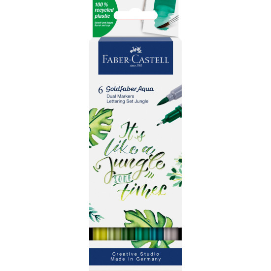 Маркеры Faber-Castell Goldfaber Aqua Dual 6 цветов Jungle