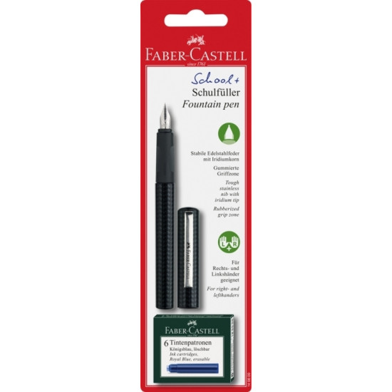 Ручка Faber-Castell School+ карбон сверхпрочная