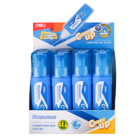 Замазка корректирующая DELI BLUE 12ml быстросохнущая