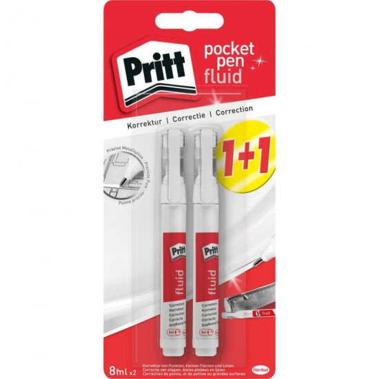 Ручка корректирующая Pritt Pocket Pen 8 мл 2 штуки в блистере