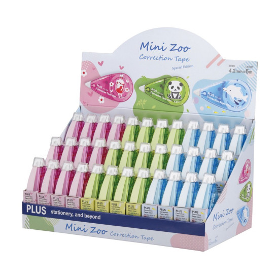 Korekcijas lente PLUS MINI ZOO, 4.2mmx5m, asorti