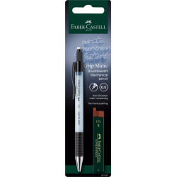 Mehāniskais zīmulis Faber-Castell Grip-Matic 0,5mm + 0,5mm B kodoliņi, gaiši zils