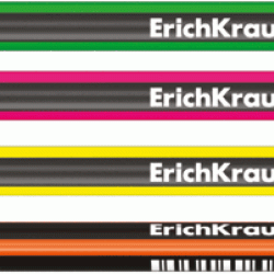 Карандаш Erich Krause Vivo 3-х гран. 45623 с ластиком