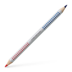 Krāsains zīmulis Faber-Castell Jumbo Grip Bicolor 2in1, zils/sarkans