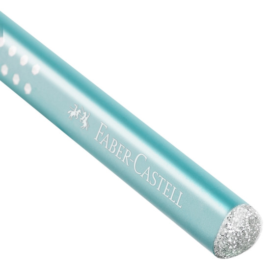 Zīmulis Faber-Castell Jumbo Sparkle B, gaiši zils korpuss