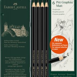 Карандаши Faber-Castell Pitt Graphite Matt 6шт ультраматовые