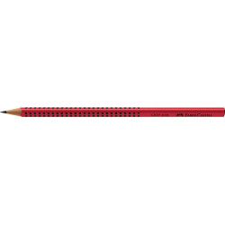Zīmulis Faber Castell GRIP, sarkans korpuss, B