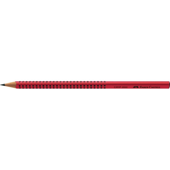 Zīmulis Faber Castell GRIP, sarkans korpuss, B