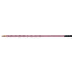 Карандаш Faber-Castell Grip 2001 B Розовый с ластиком