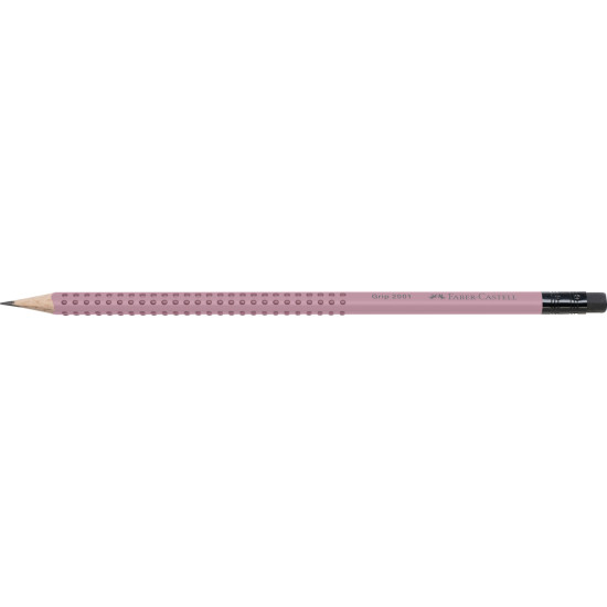 Карандаш Faber-Castell Grip 2001 B Розовый с ластиком