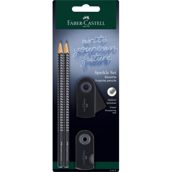 Карандаши Faber-Castell Sparkle черные с блестками 2шт