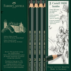 Карандаши Faber-Castell 9000 Jumbo 5шт набор
