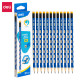 Карандаш графитный DELI "C016-HB", Blue, Нескользящий захват