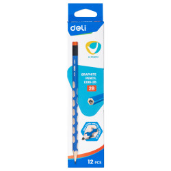 Карандаш Deli "C016-2B", Blue, Эргономичная форма