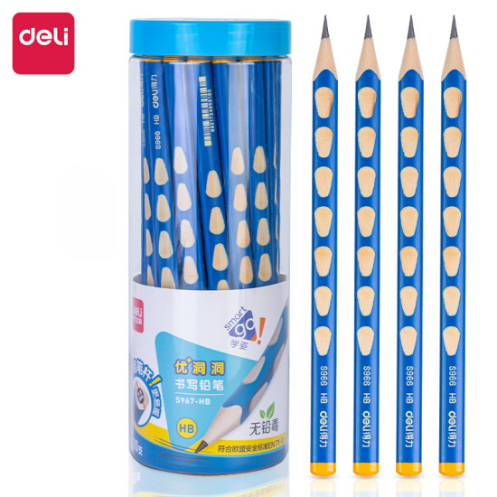 Карандаш DELI "S967-2B", Yellow, Эргономичный