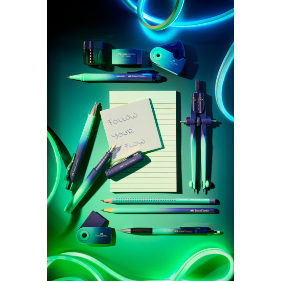 Набор графитовых карандашей Faber-Castell Grip Flow Edition, Ярко-синий, Эргономичный захват