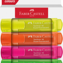 Текстовыделитель Faber-Castell Textliner 46 SF 4 цвета суперяркие