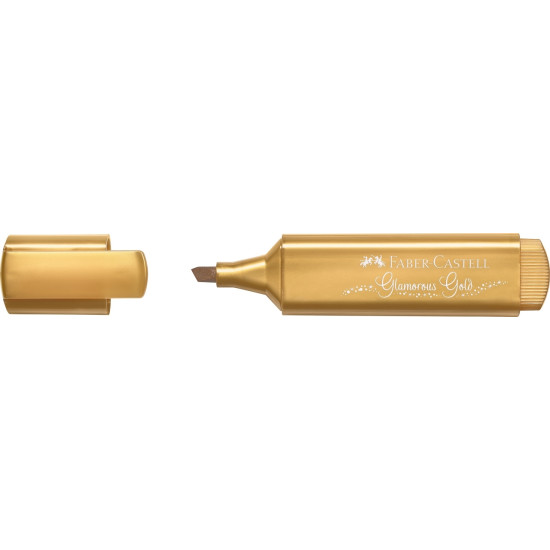 Teksta marķieris Faber-Castell TL46 Metallic 1-5mm, nošķelts, Glamorous Gold