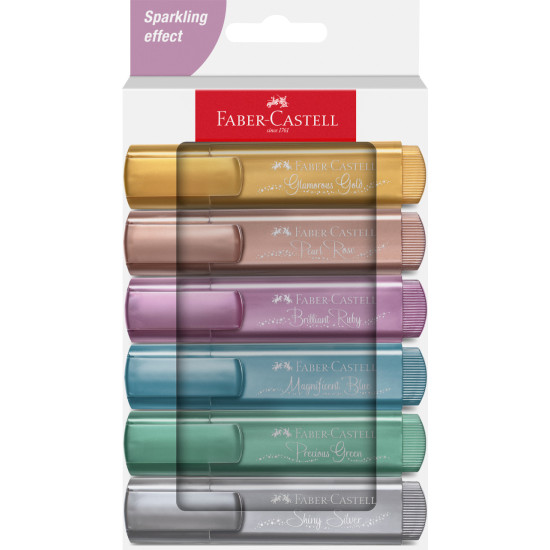 Маркер Faber-Castell Textliner 46 Metallic 6 цветов