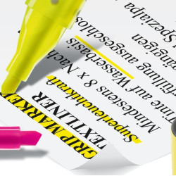 Teksta marķieris Faber Castell 1.2-5mm, nošķelts, dzeltens
