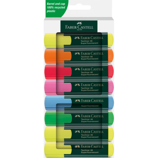 Маркер Текстовыделитель Faber-Castell Textliner 1548 8 цветов суперфлуоресцентный