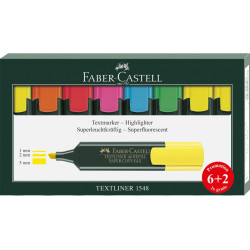 Маркеры-текстовыделители Faber-Castell Textliner 48 суперфлуоресцентные 8 цветов