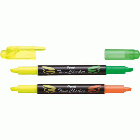 Teksta marķieris PENTEL SLW8-GF dzeltens/oranžs