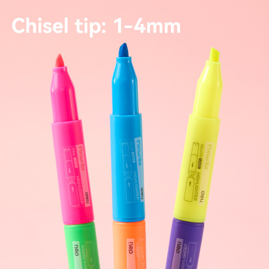 Tekstimarkerite komplekt DELI Copypets, 1–4 mm, 6 värvi