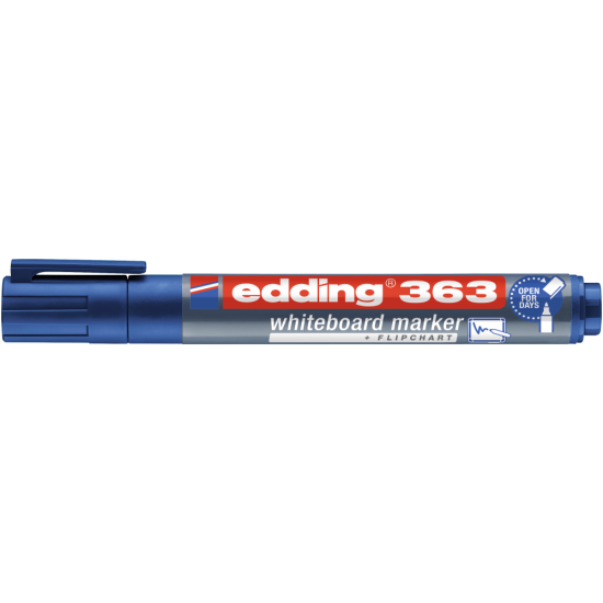 Маркер Edding 363 синий перезаправляемый скошенный