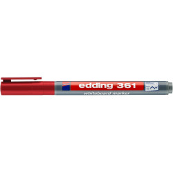 Маркер Edding 361 красный тонкий перезаправляемый