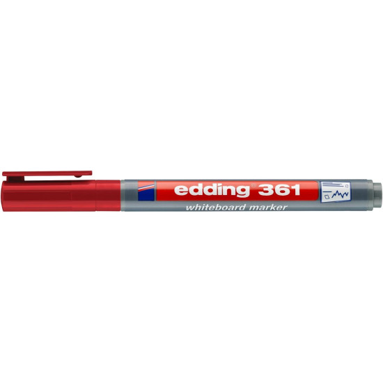 Маркер Edding 361 красный тонкий перезаправляемый