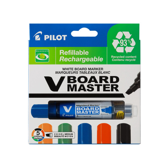 Маркер для белой доски Pilot "V Board Master", Multicolor, Непрерывная подача чернил