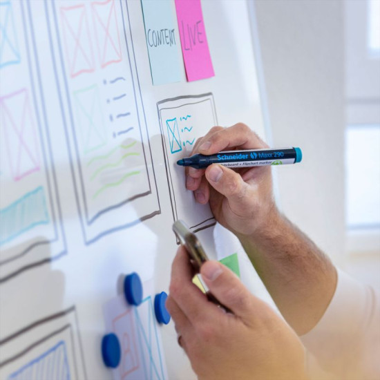 Tāfeles marķieris Schneider 290, 2-3mm, konisks, zaļš