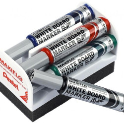 Маркеры Pentel Maxiflo 6мм 4цвета с салфеткой