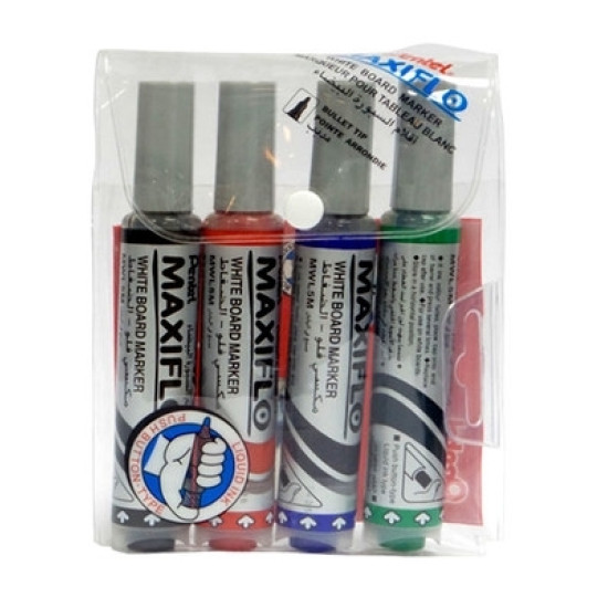 Tāfeles marķieru komplekts Pentel Maxiflo, 6mm, konisks 4 krāsas