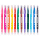 Фломастеры DELI Color Emotion 12 цветов двусторонние смываемые
