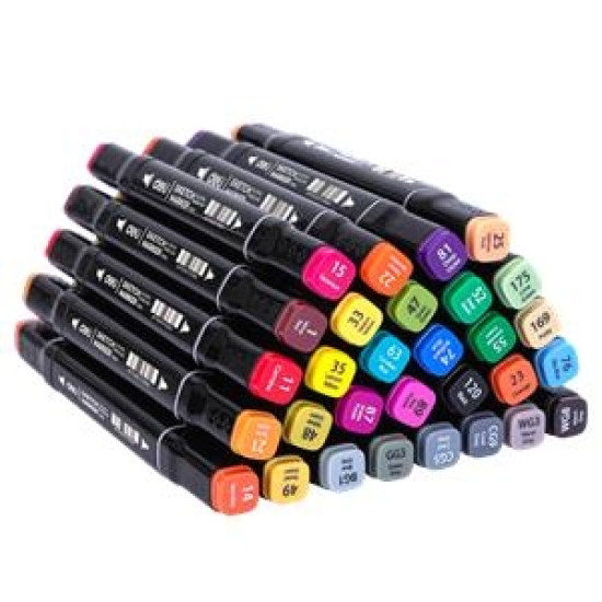 Маркеры DELI Sketch Dual-Tip 30 цветов